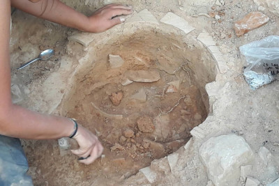 Porcés d'excavació d'una de les estructures de combustió